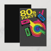 Invitation Fête des années 80 (Devant / Derrière)