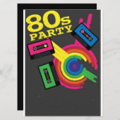 Invitation Fête des années 80 (Devant / Derrière)
