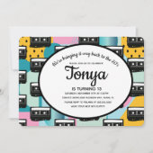 Invitation Fête des années 80 90 Collage Cassette Retour en a (Devant)