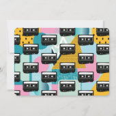 Invitation Fête des années 80 90 Rose Collage Cassette Rétros (Dos)