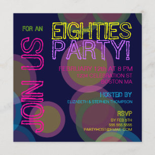 Invitation Fête des années 80 !Invitation