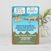 Invitation Fête des Anniversaires amusants et mignons (Debout devant)