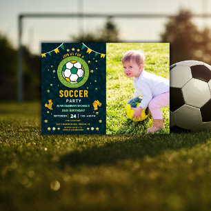 Invitation Fête des Anniversaires de enfants de football étoi