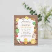 Invitation Fête des Anniversaires de enfants de légumes et de (Debout devant)