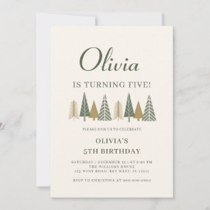 Invitation Fête des Anniversaires de enfants d'hiver