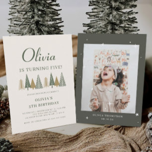 Invitation Fête des Anniversaires de enfants d'hiver