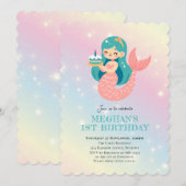 Invitation Fête des anniversaires de enfants sous la mer (Devant / Derrière)