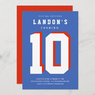 Invitation Fête des anniversaires de enfants sportifs