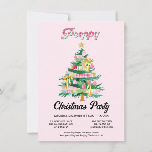 Invitation Fête des arbres de Noël (Devant)