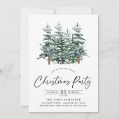 Invitation Fête des arbres de Noël d'Aquarelle moderne (Devant)