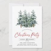 Invitation Fête des arbres de Noël d'Aquarelle moderne (Devant)