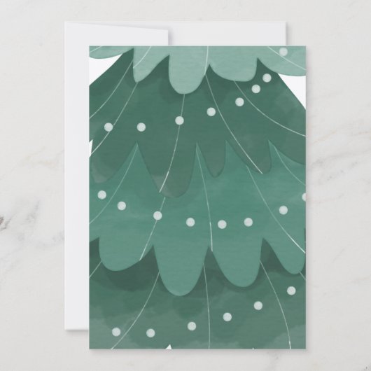 Invitation Fête des arbres de Noël simples (Dos)