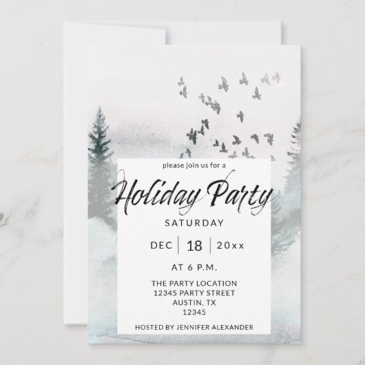 Invitation Fête des Arbres d'Hiver (Devant)