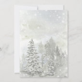 Invitation Fête des arbres d'hiver neige 70e anniversaire (Dos)