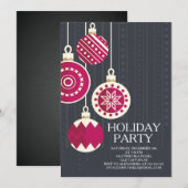 Invitation Fête des Bals de Noël Noirs (Devant / Derrière)