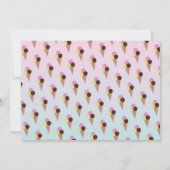 Invitation Fête des beignets de crème glacée Anniversaire Pho (Dos)