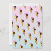 Invitation Fête des beignets de crème glacée Fête des beignet (Dos)