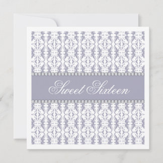 Invitation Fête des bijoux en dentelle blanc Sweet sixteen