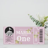 Invitation Fête des billets d'anniversaire des étoiles de cir (Debout devant)