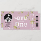 Invitation Fête des billets d'anniversaire des étoiles de cir (Devant / Derrière)