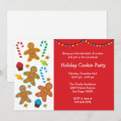 Invitation Fête des biscuits de vacances (Devant / Derrière)