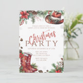 Invitation Fête des bottes du pays de Noël occidental (Debout devant)