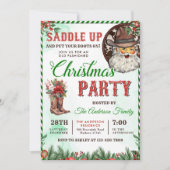 Invitation Fête des bottes du pays de Noël occidental (Devant)