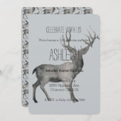 Invitation Fête des cerfs de bois (Devant / Derrière)