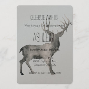 Invitation Fête des cerfs de bois