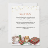 Invitation Fête des Choses Préférées de Fêtes Cozy (Dos)