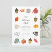 Invitation Fête des choses préférées de l'automne (Debout devant)