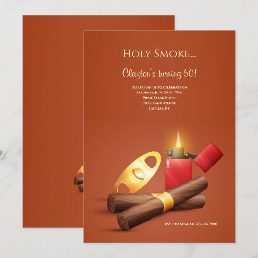 Invitation Fête des Cigares (Devant / Derrière)