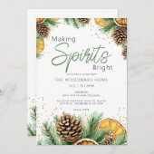 Invitation Fête des Citrus Pine aux Esprits (Devant / Derrière)