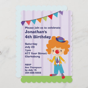 Invitation Fête des Clowns du cirque