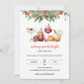 Invitation Fête des cocktails de vacances (Devant)