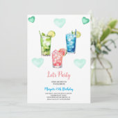 Invitation fête des cocktails tropicaux (Debout devant)