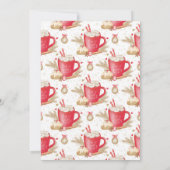 Invitation Fête des Cookies Rouges et du Chocolat Chaud Hiver (Dos)