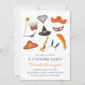 Invitation Fête des costumes Anniversaire de enfant Halloween (Devant)