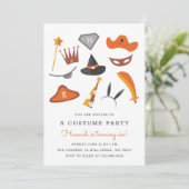Invitation Fête des costumes Anniversaire de enfant Halloween (Debout devant)