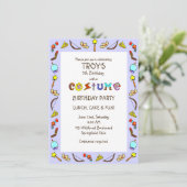 Invitation Fête des costumes d'anniversaire pour enfants (Debout devant)