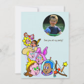 Invitation Fête des costumes d'anniversaire pour enfants (Dos)