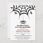 Invitation Fête des costumes d'Halloween de Spider et de Bats (Devant)