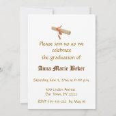 Invitation Fête des diplômes ! (Dos)