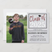 Invitation Fête des diplômés 2025 Open House Photo Maroon (Devant)