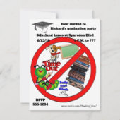 Invitation Fête des diplômes de bowling (Dos)