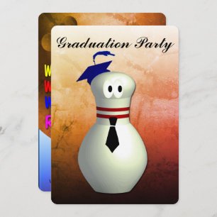 Invitation Fête des diplômes de bowling