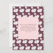 Invitation Fête des diplômes de cygne (Dos)