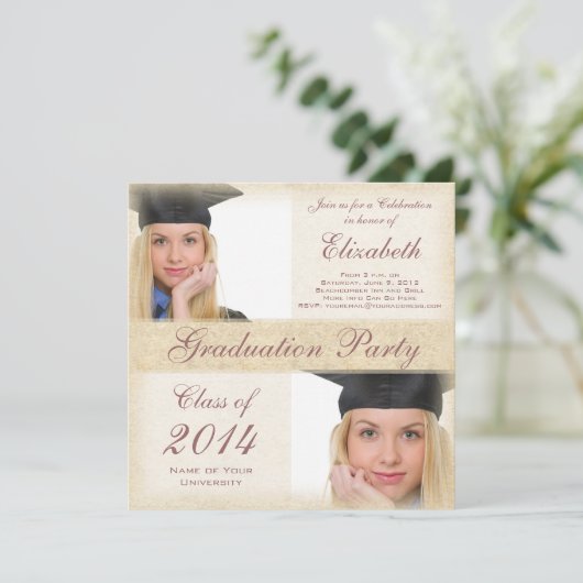 Invitation Fête des diplômes de l'école secondaire (Debout devant)