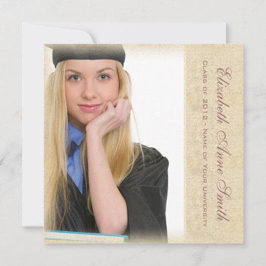 Invitation Fête des diplômes de l'école secondaire (Dos)