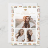 Invitation Fête des diplômes de livres (Dos)